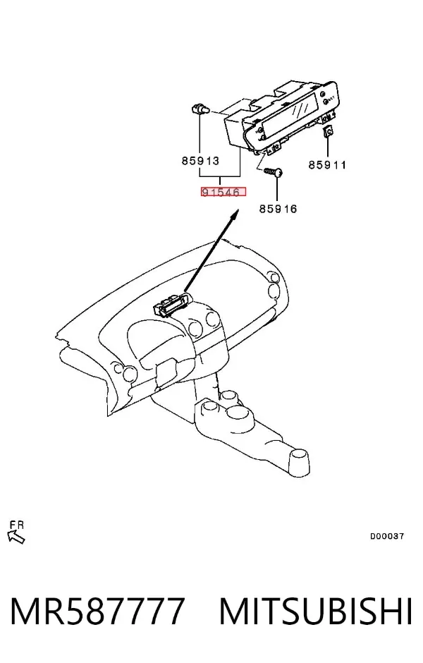 Mostrador multifuncional MR587777 Mitsubishi