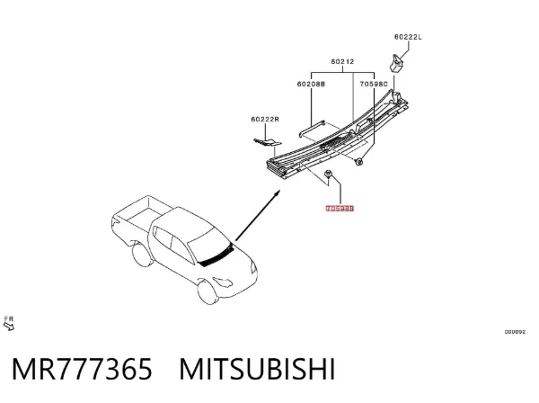 Pára-brisas MR777365 Mitsubishi