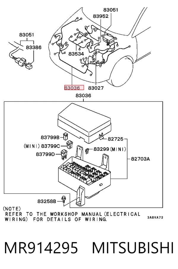 Unidade de dispositivos de segurança MR914295 Mitsubishi