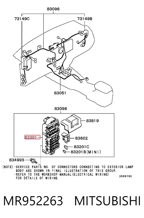 Unidade de dispositivos de segurança MR952263 Mitsubishi
