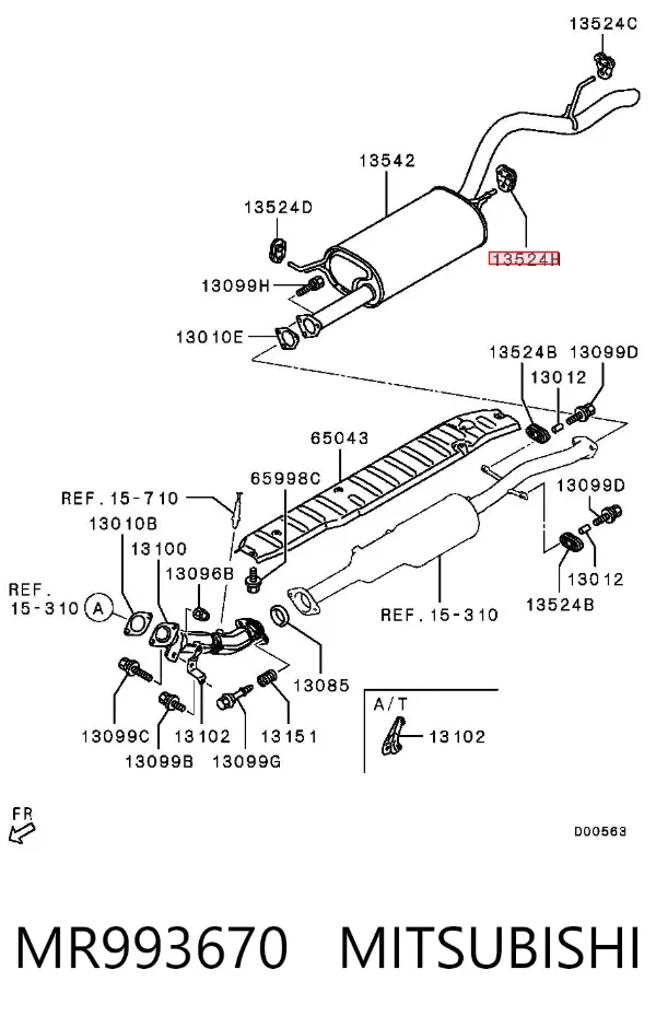 Coxim de fixação do silenciador Mitsubishi L 200 IV