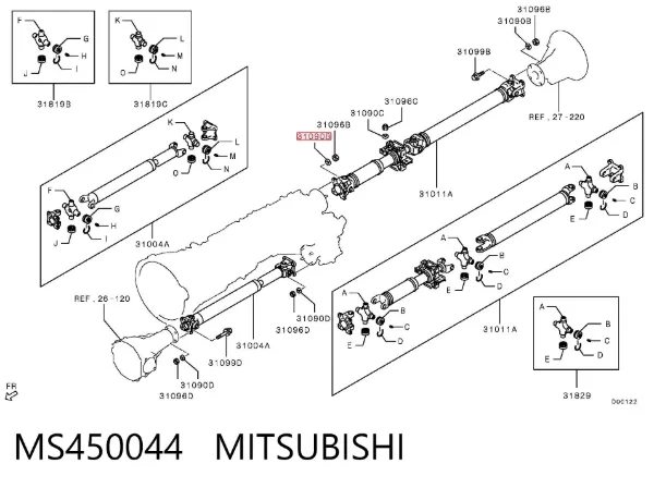 Arruela de proteção MS450044 Mitsubishi