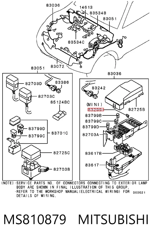 Dispositivo de segurança MS810879 Mitsubishi
