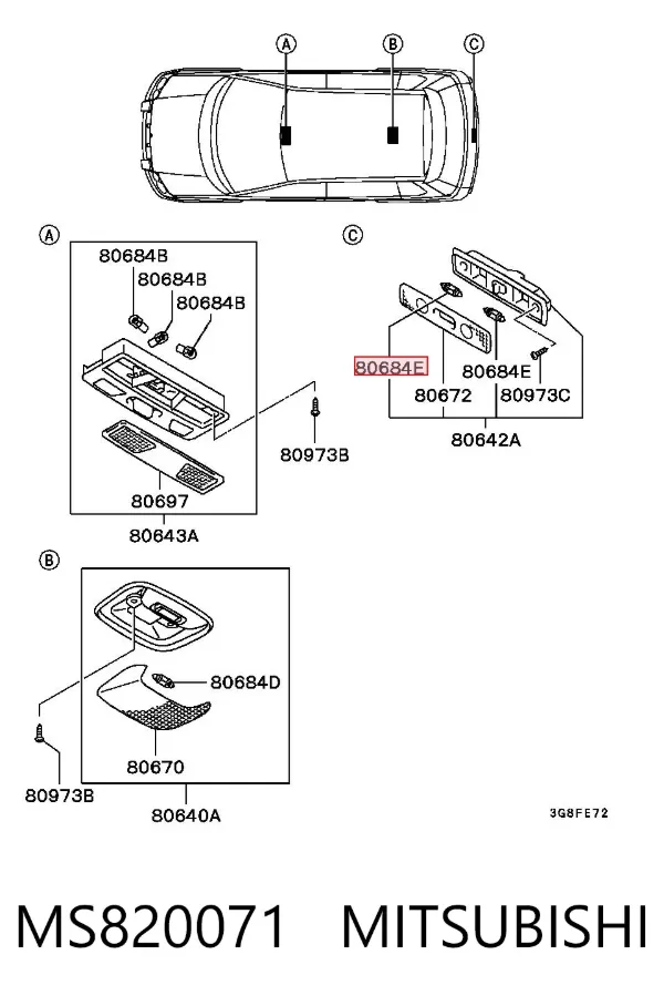 Lâmpada MS820071 Mitsubishi