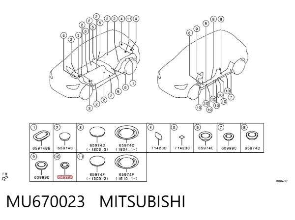  MU670023 Mitsubishi