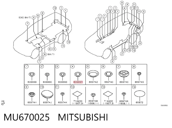  MU670025 Mitsubishi