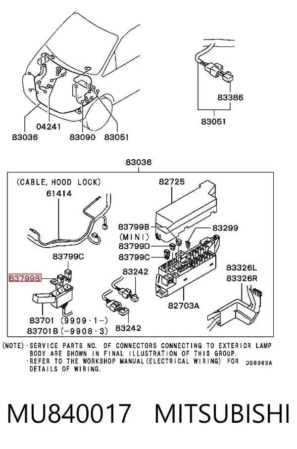 Dispositivo de segurança MU840017 Mitsubishi