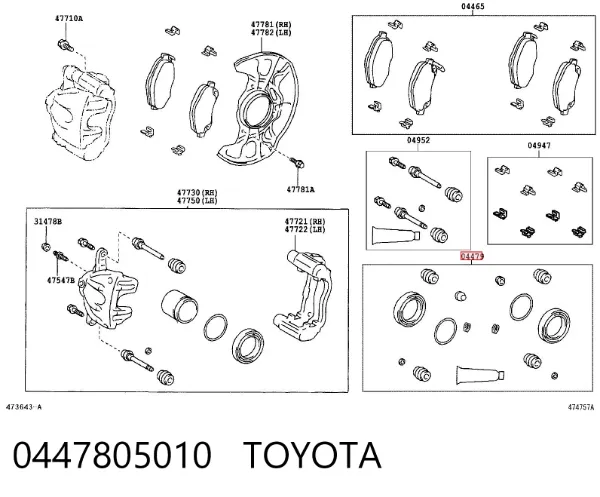  0447805010 Toyota
