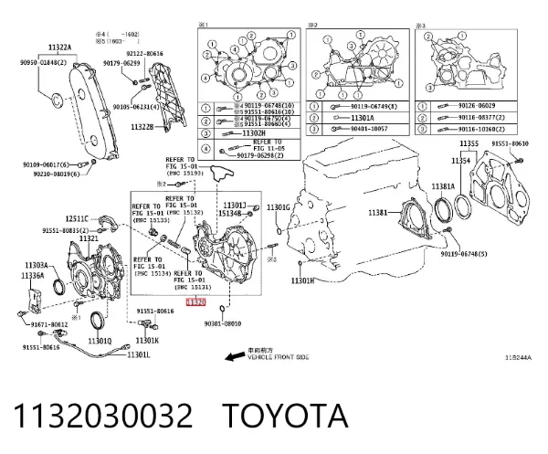 Bomba de óleo 1132030032 Toyota