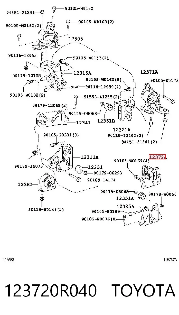  123720R040 Toyota