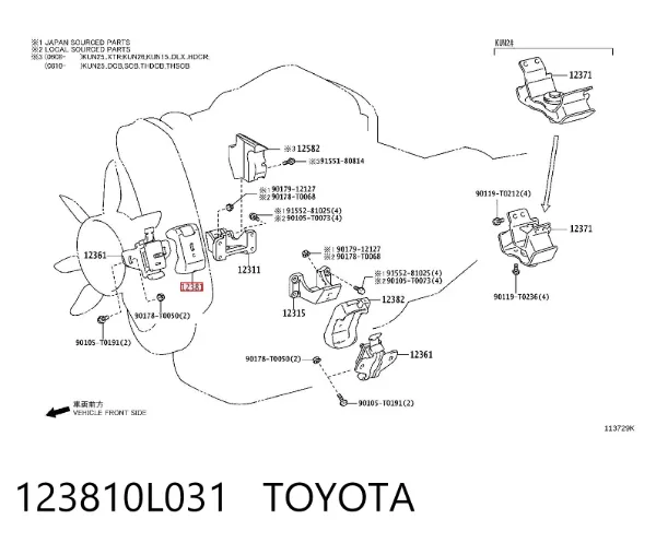  123810L031 Toyota