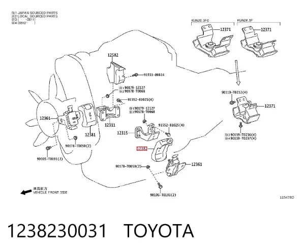  1238230031 Toyota