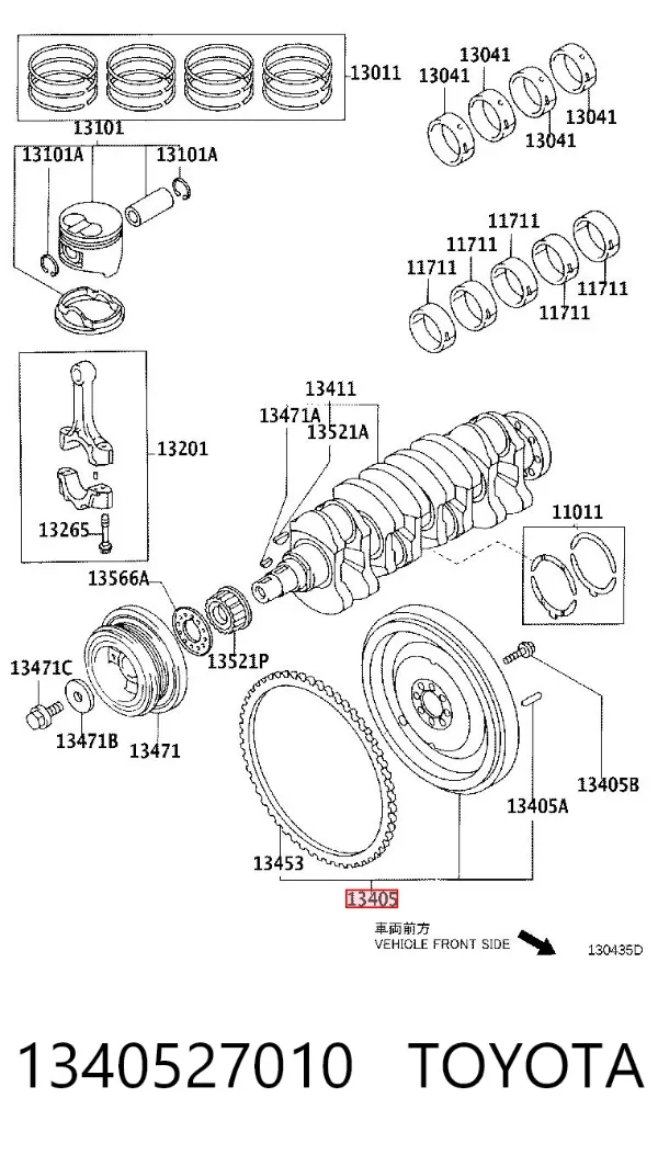 Volante de motor 1340527010 Toyota