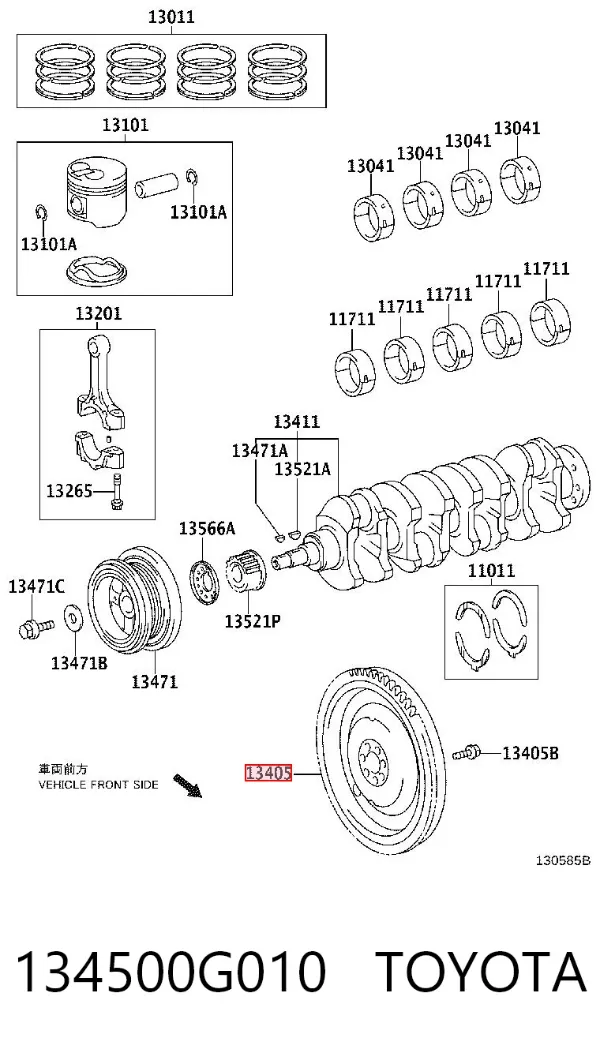 Volante de motor 134500G010 Toyota