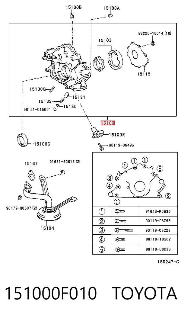 Bomba de óleo Toyota Land Cruiser 100