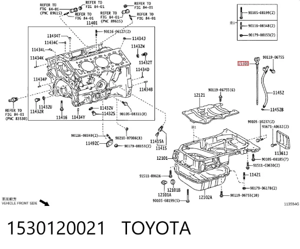 Sonda (indicador) do nível de óleo no motor Toyota Camry IV