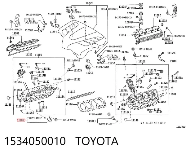 Válvula eletromagnética esquerda de posição (de fases) da árvore distribuidora 1534050010 Toyota