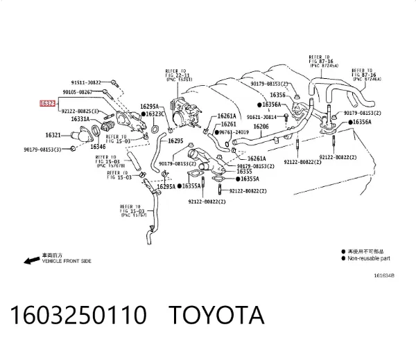 Caixa do termostato Toyota Land Cruiser 100