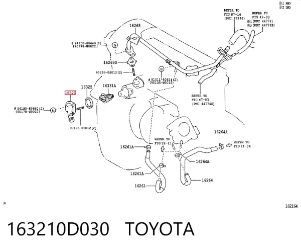  163210D030 Toyota