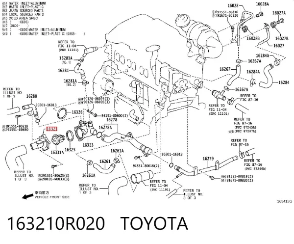  163210R020 Toyota
