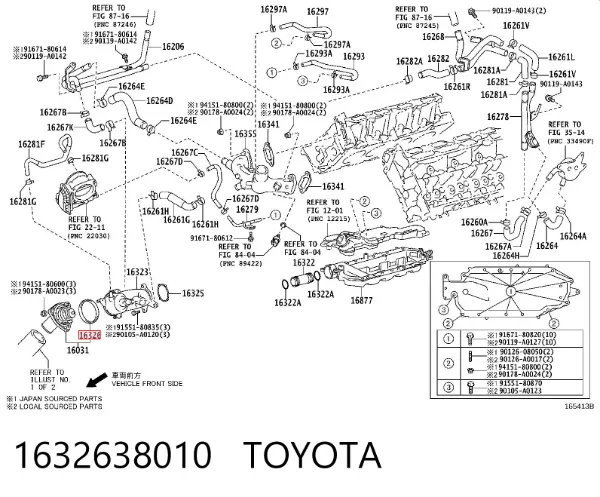 Vedante de termostato Lexus LS 460/460L