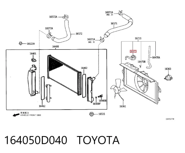  164050D040 Toyota