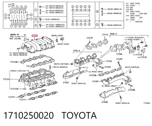  1710250020 Toyota