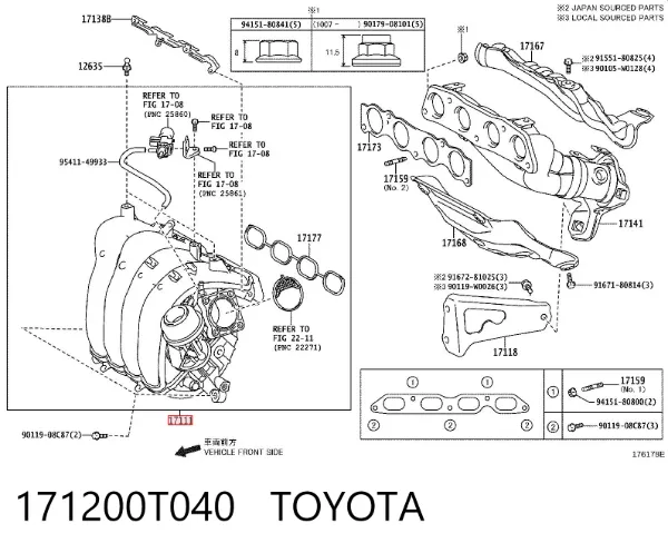 Tubo coletor de admissão Toyota Avensis III