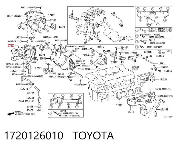 Turbina 1720126010 Toyota