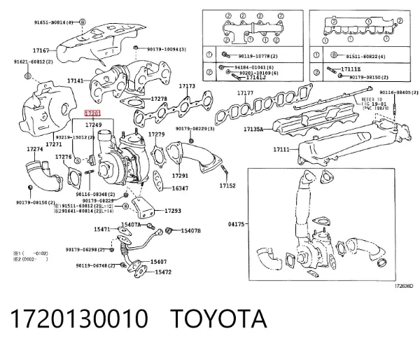 Turbina 1720130010 Toyota