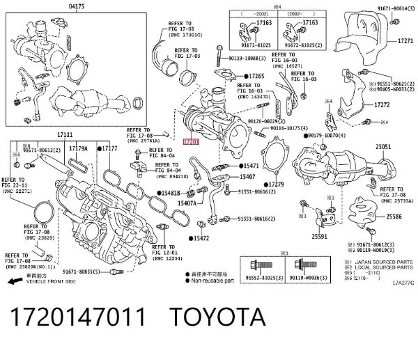 Turbina 1720147011 Toyota