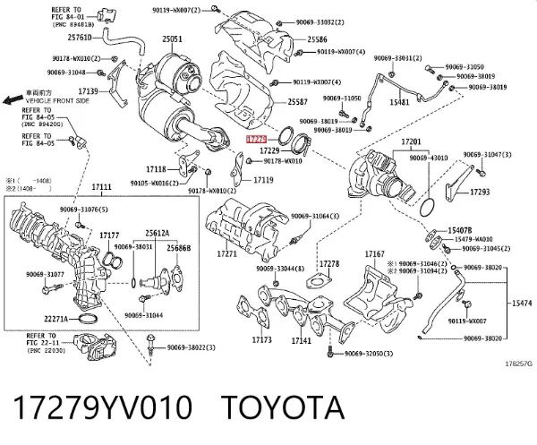 Vedante de adaptador do filtro de óleo 17279YV010 Toyota