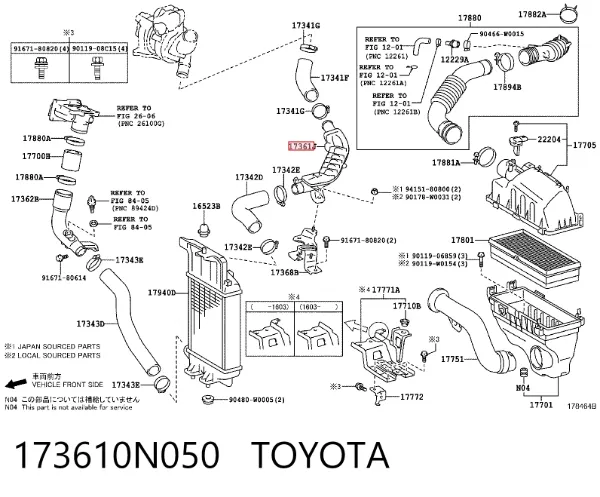  173610N050 Toyota