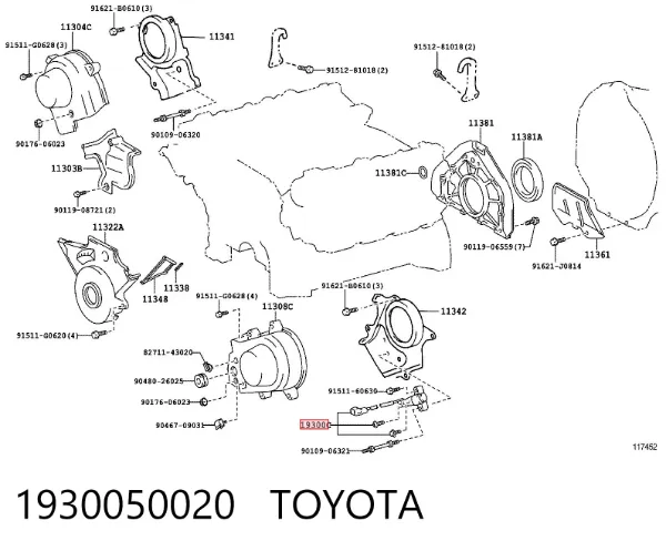Sensor de posição da árvore distribuidora 1930050020 Toyota