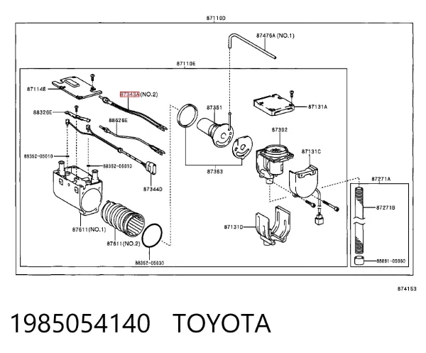 Vela de incandescência 1985054140 Toyota