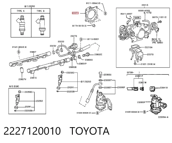  2227120010 Toyota