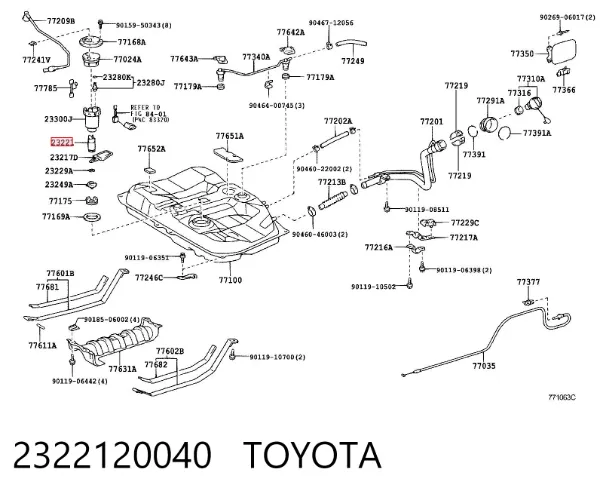 Elemento de turbina da bomba de combustível 2322120040 Toyota