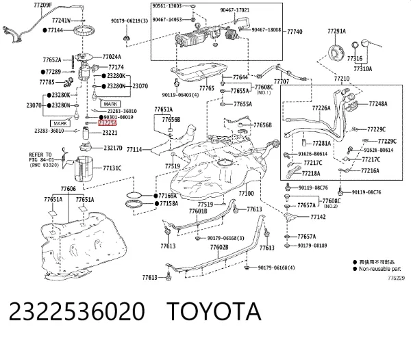  2322536020 Toyota