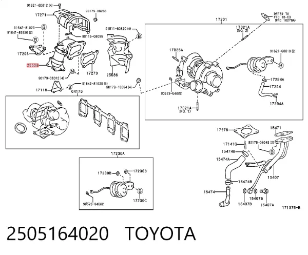 Convertidor - catalisador 2505164020 Toyota