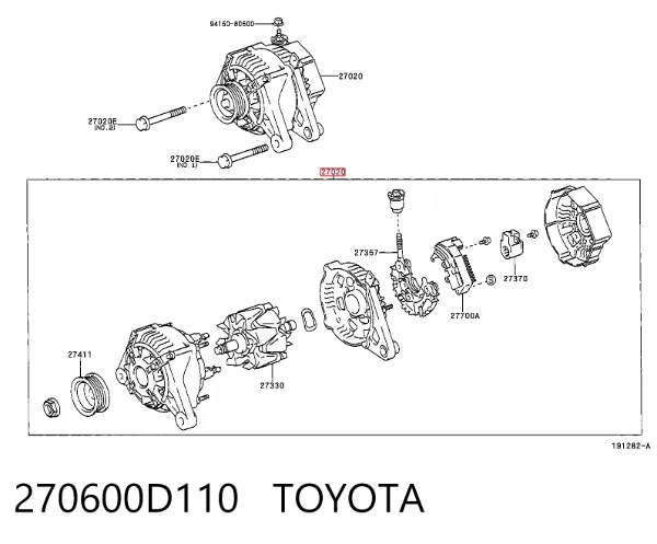 Gerador 270600D110 Toyota