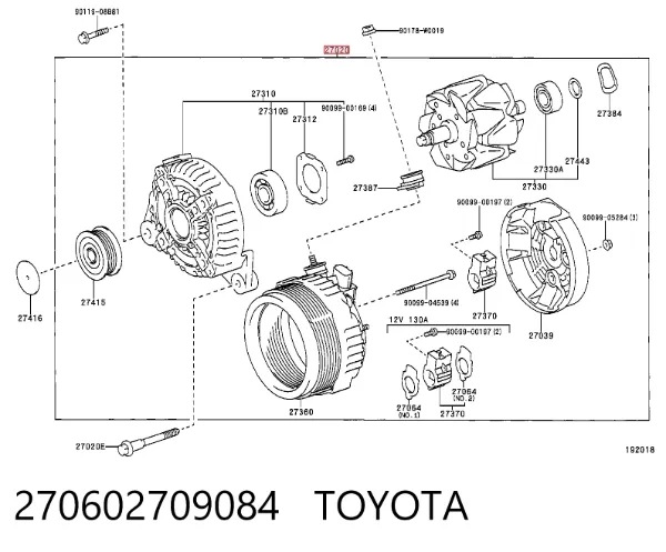 Gerador 270602709084 Toyota