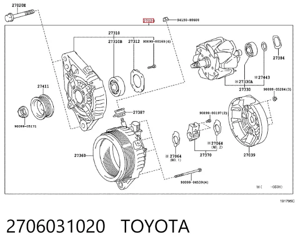 Gerador 2706031020 Toyota