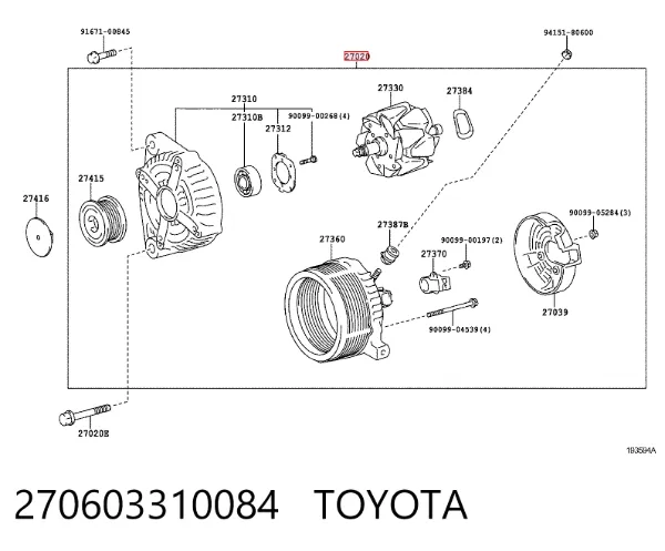 Gerador 270603310084 Toyota
