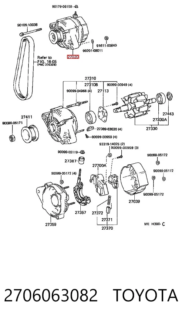 Gerador 2706063082 Toyota