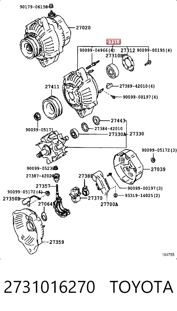  2731016270 Toyota