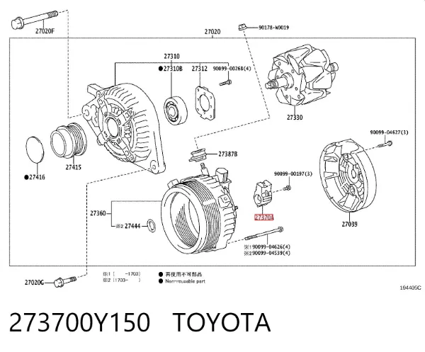  273700Y150 Toyota