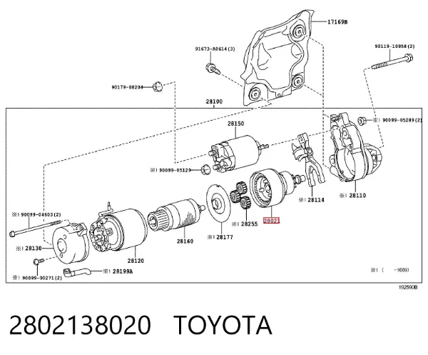 Roda-livre do motor de arranco Lexus LS 460/460L