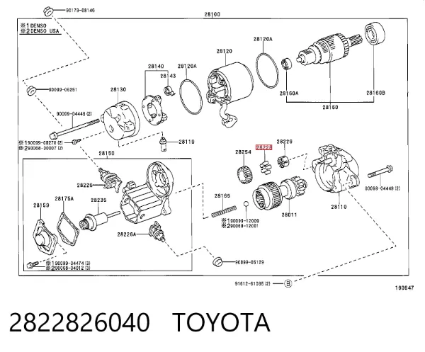  2822826040 Toyota