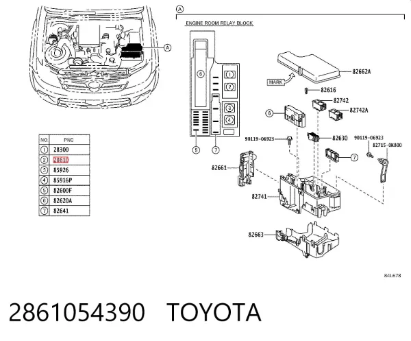  2861054390 Toyota
