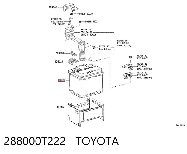 Bateria recarregável (PILHA) 288000T222 Toyota